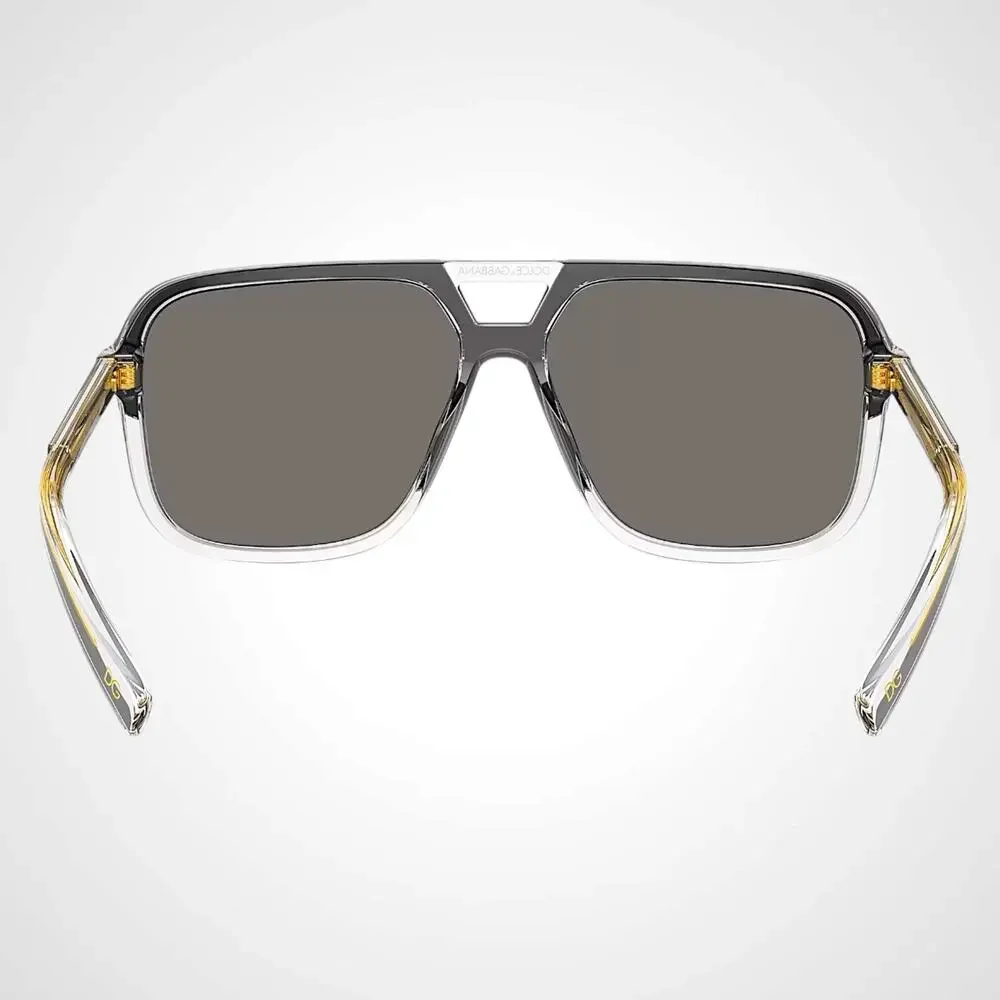 New Dolce&Gabbana Sunglasses Polarized Aviator Navigator Black & Transparent Men